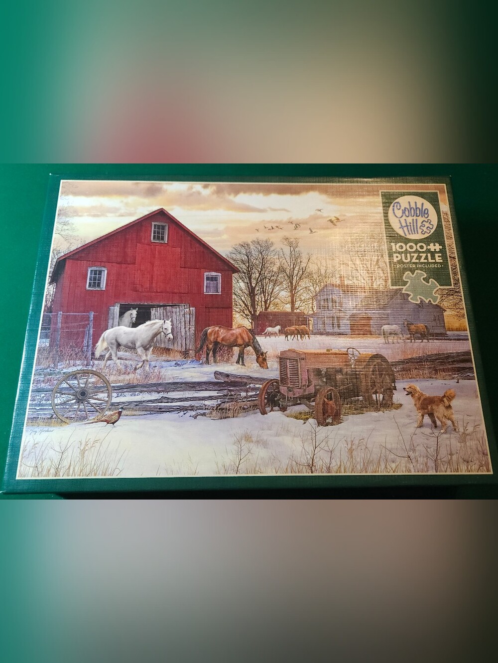 CobbleHill 1000 Piece Farm Horse Country Living Puzzle